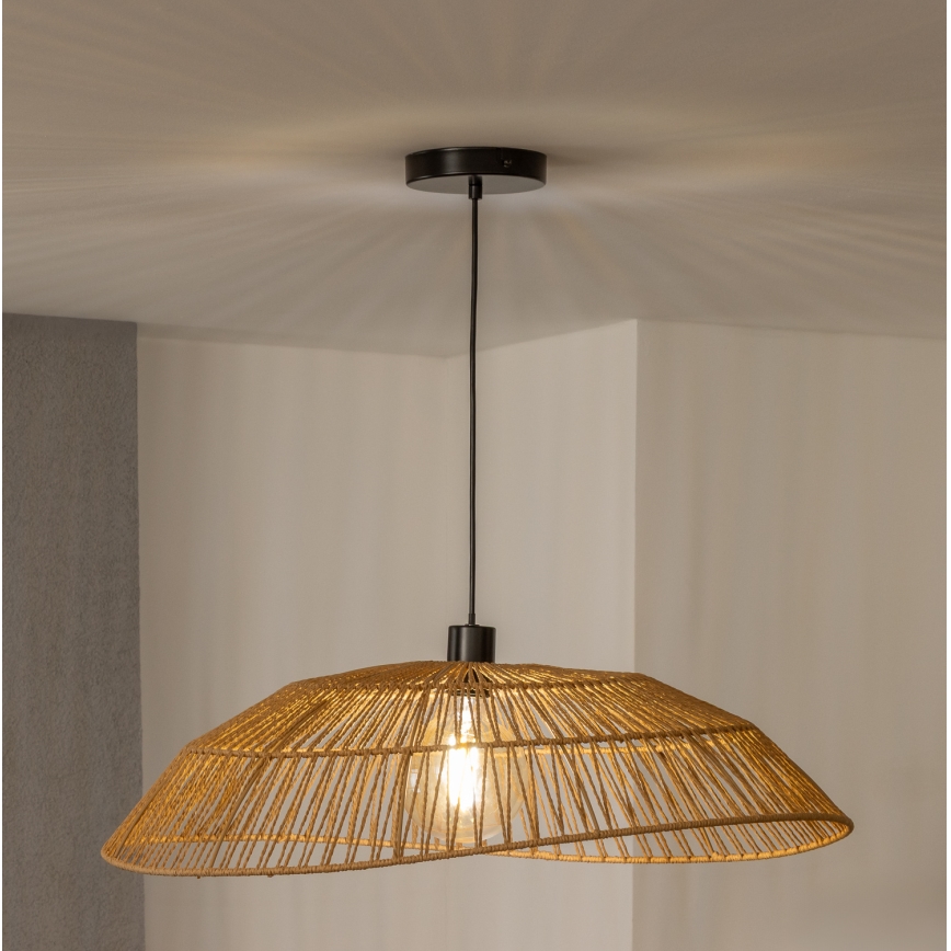 Brilagi — светодиодная люстра на тросе CERIA BOHO, 1×E27/40W/230V, диаметр 70 см, коричневая