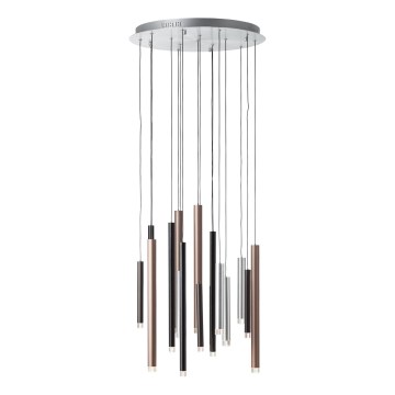 Брілянт - ЛЕД люстра на тросі з регулюванням яскравості ЧЕМБАЛО ЛЕД/70 Вт/230 В матовий хром/чорний/коричневий