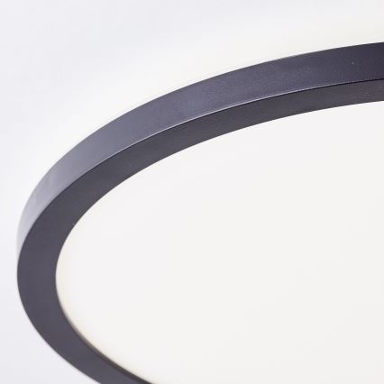 Брілянт - ЛЕД-стельовий світильник МІЛТОН 18 Вт/230 В, діаметр 29,3 см, чорний