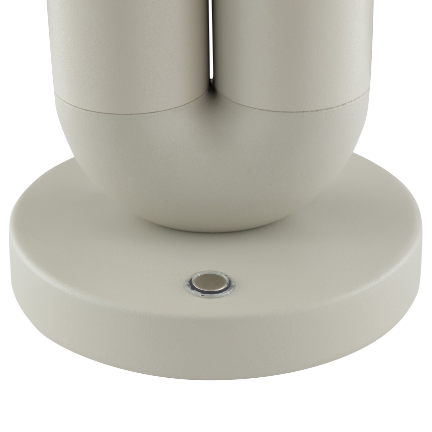 Brilliant - LED із регульованою яскавістю акумуляторна сенсорна настільна лампа для вулиці SAYU LED/2,5W/5V 2700K 2600 mAh IP44 сіра