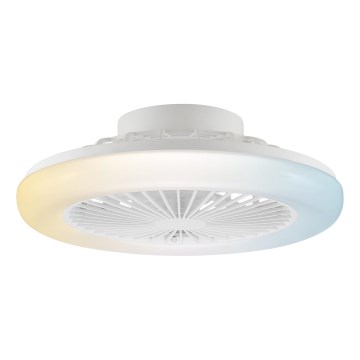 Brilliant - Диммируемый LED потолочный светильник с вентилятором MONTERO LED/20W/230V 2700-6500K, диаметр 42 см, белый + пульт дистанционного управления