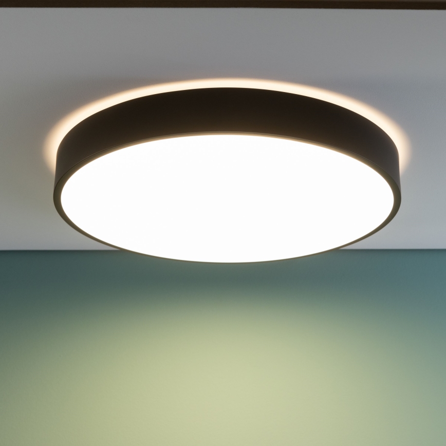 Brilliant - Диммируемый светодиодный потолочный светильник SLIMLINE LED/60W/230V 3000-6500K диаметр 49 см черный + пульт дистанционного управления