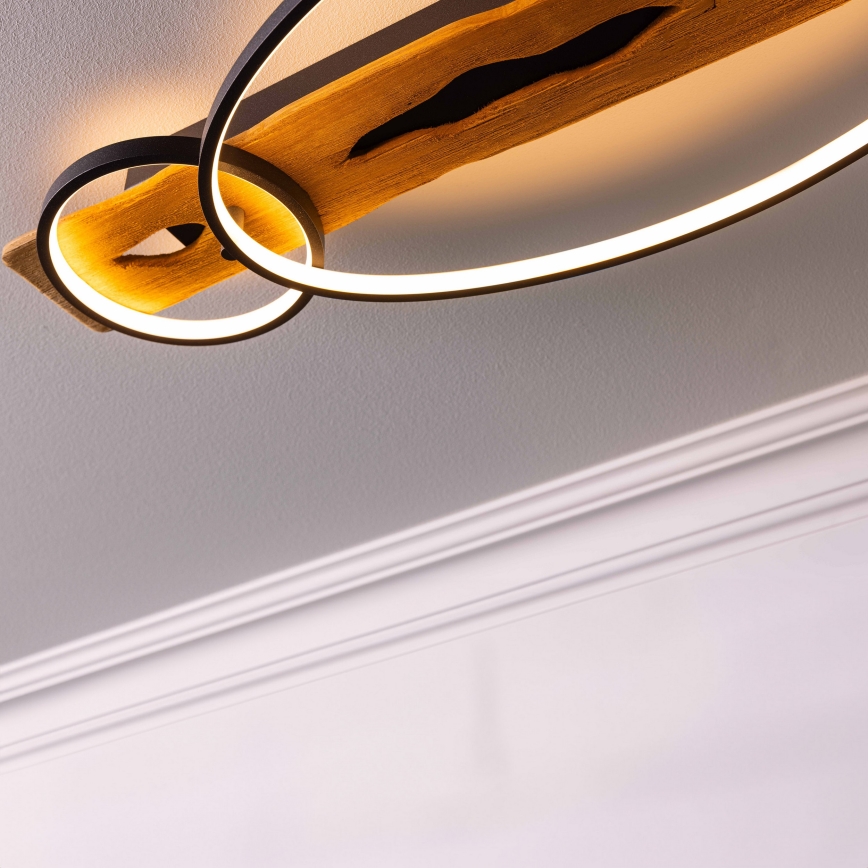 Brilliant - LED Диммируемый потолочный светильник PIRUS LED/30 Вт/230 В, 30x70 см, отделка «каучуковое дерево»