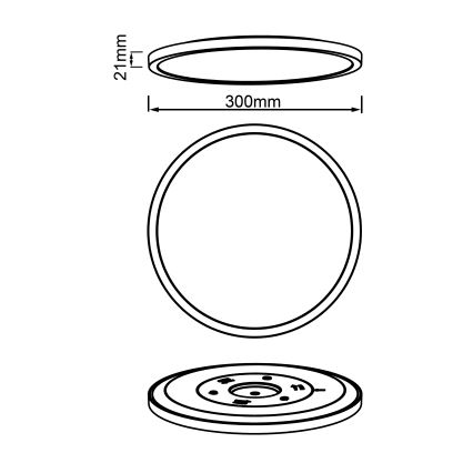 Brilliant - диммируемый потолочный светильник TUCO LED/20 Вт/230 В Ø 29,5 см, черный