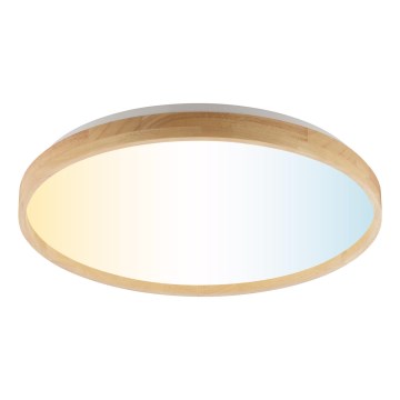 Brilliant - димований LED-стельовий світильник ALSON LED/21W/230V 3000-6500K діаметр 49,5 см, корпус із каучукового дерева + пульт дистанційного керування