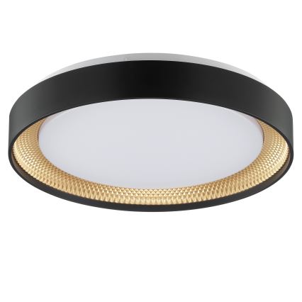 Brilliant - Регульований стельовий світильник WALDO LED/24W/230V 3000-6500K діаметр 38,5 см чорний/золотий + пульт дистанційного керування