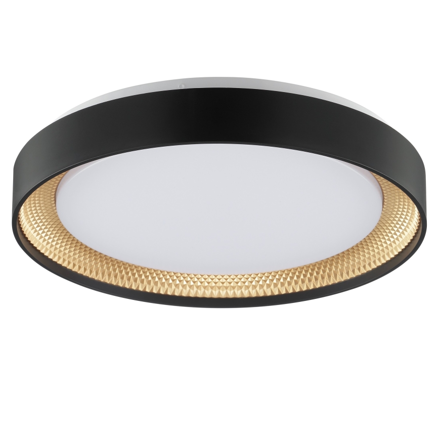 Brilliant - Регульований стельовий світильник WALDO LED/24W/230V 3000-6500K діаметр 38,5 см чорний/золотий + пульт дистанційного керування