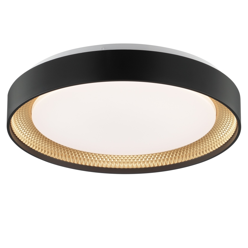 Brilliant - Регульований стельовий світильник WALDO LED/24W/230V 3000-6500K діаметр 38,5 см чорний/золотий + пульт дистанційного керування
