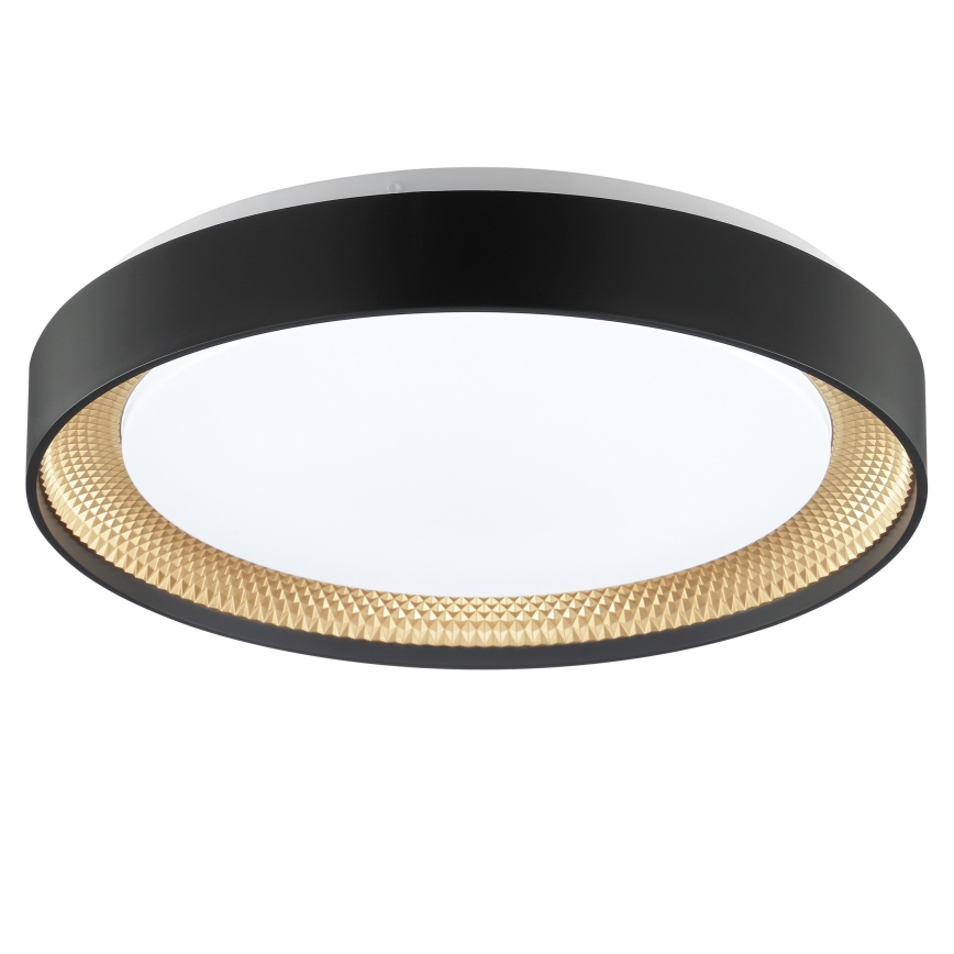 Brilliant - Регульований стельовий світильник WALDO LED/24W/230V 3000-6500K діаметр 38,5 см чорний/золотий + пульт дистанційного керування