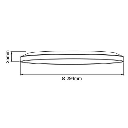 Brilliant - регульований LED-стельовий світильник SORELL LED/18W/230V 3000-6500K діаметр 29 см чорний + пульт дистанційного керування