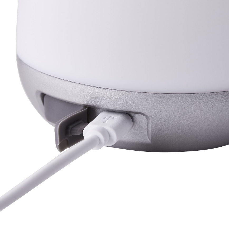 Brilliant - Светодиодная регулируемая по яркости уличная настольная лампа GEMMA LED/1,9 Вт/5 В 1800 мАч IP44 белая