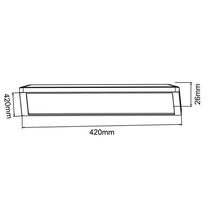 Brilliant - диммируемый LED потолочный светильник SORELL LED/24/230V 3000-6500K 42x42 см черный + пульт дистанционного управления