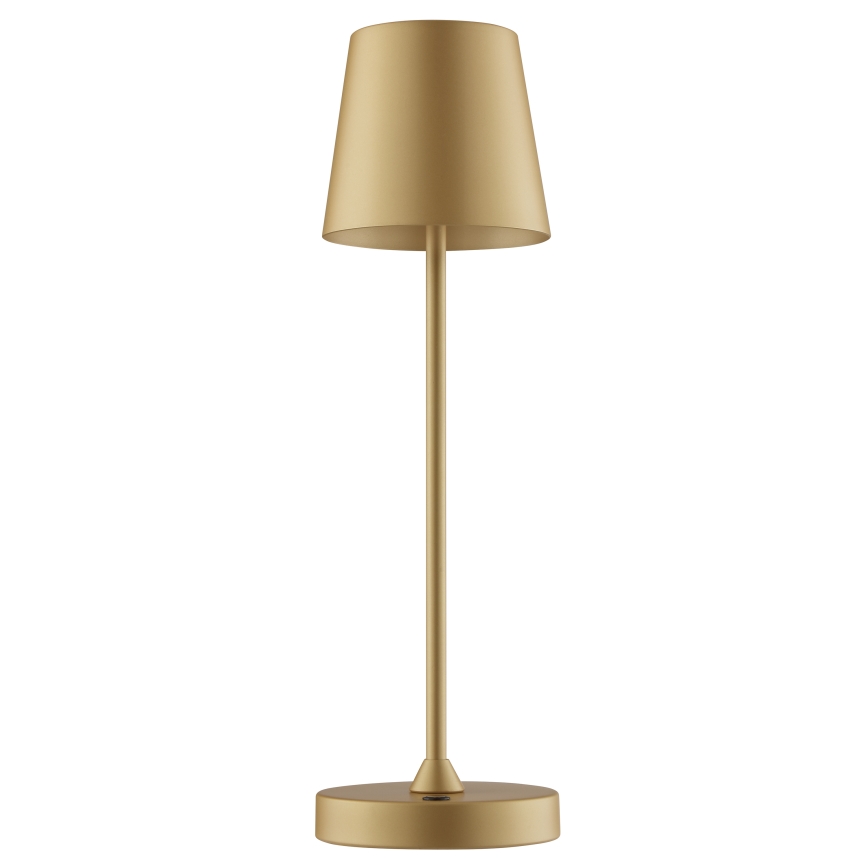 Brilliant - ELORA LED, регульована сенсорна акумуляторна настільна лампа для вулиці LED/2,5W/5V 2700K 2600 mAh IP44, золота