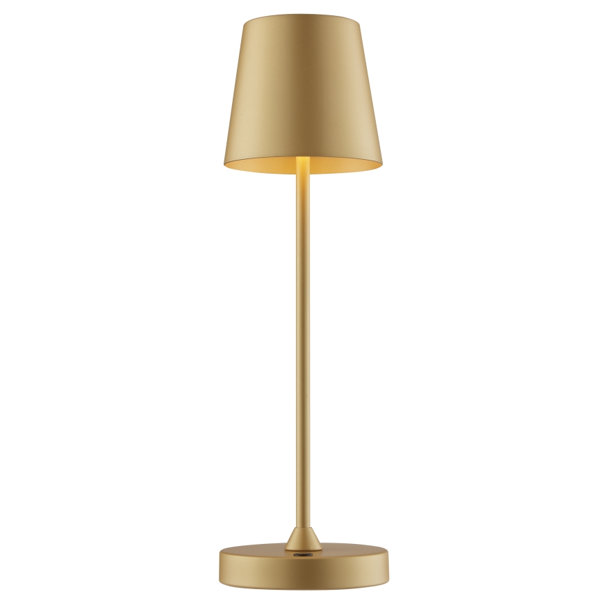 Brilliant - ELORA LED, регульована сенсорна акумуляторна настільна лампа для вулиці LED/2,5W/5V 2700K 2600 mAh IP44, золота