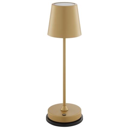 Brilliant - ELORA LED, регульована сенсорна акумуляторна настільна лампа для вулиці LED/2,5W/5V 2700K 2600 mAh IP44, золота