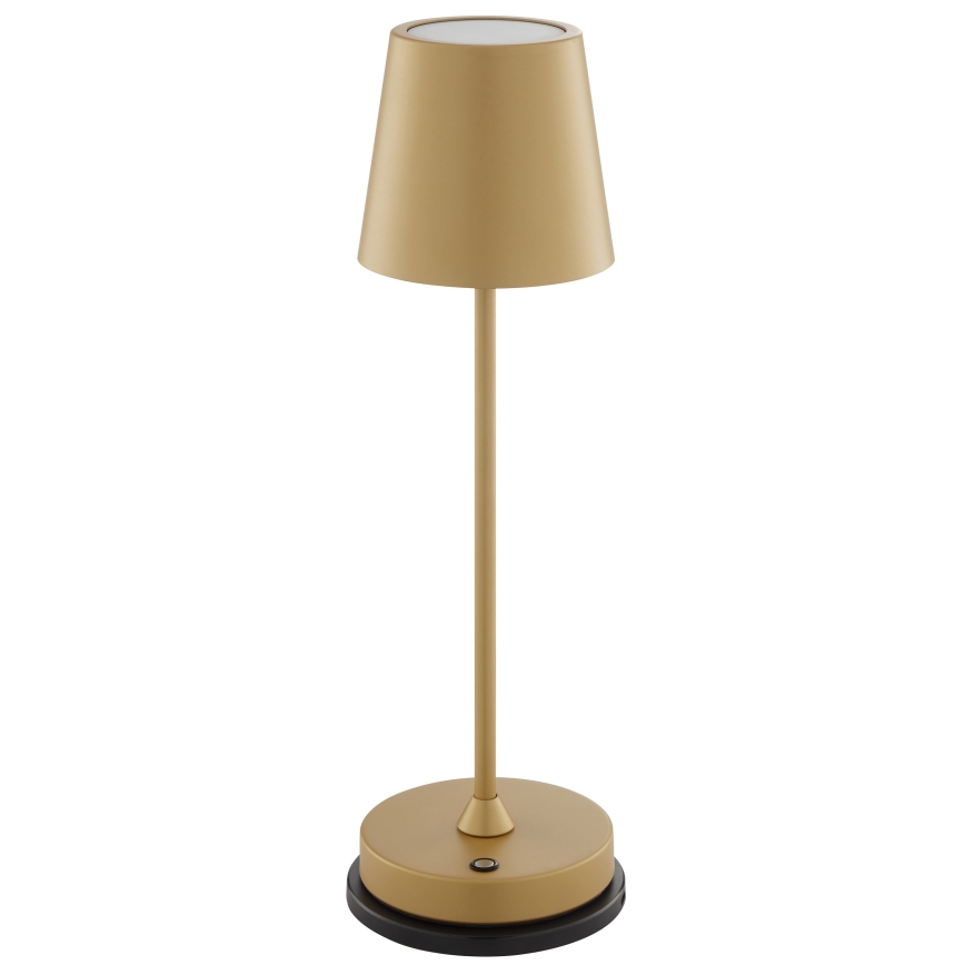 Brilliant - ELORA LED, регульована сенсорна акумуляторна настільна лампа для вулиці LED/2,5W/5V 2700K 2600 mAh IP44, золота