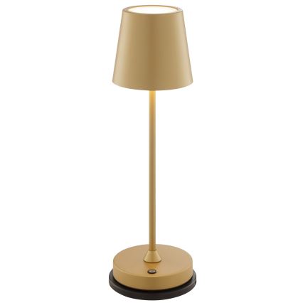 Brilliant - ELORA LED, регульована сенсорна акумуляторна настільна лампа для вулиці LED/2,5W/5V 2700K 2600 mAh IP44, золота