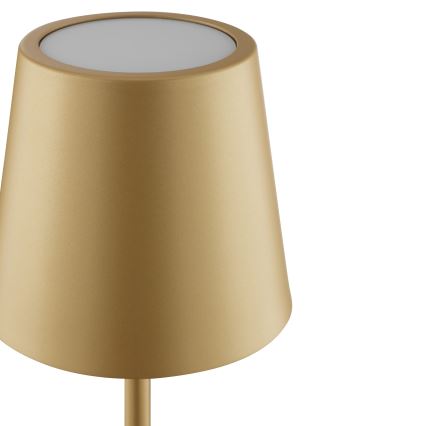 Brilliant - ELORA LED, регульована сенсорна акумуляторна настільна лампа для вулиці LED/2,5W/5V 2700K 2600 mAh IP44, золота