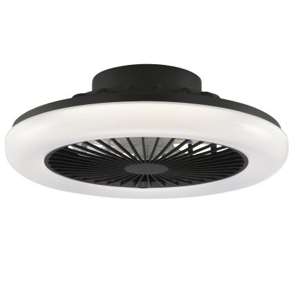 Brilliant - LED стельовий світильник з регулюванням яскравості та вентилятором MONTERO LED/20W/230V 2700-6500K діаметр 42 см чорний + пульт дистанційного керування
