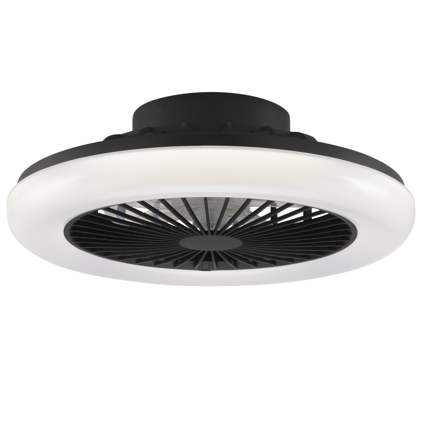 Brilliant - LED стельовий світильник з регулюванням яскравості та вентилятором MONTERO LED/20W/230V 2700-6500K діаметр 42 см чорний + пульт дистанційного керування