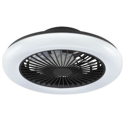 Brilliant - LED стельовий світильник з регулюванням яскравості та вентилятором MONTERO LED/20W/230V 2700-6500K діаметр 42 см чорний + пульт дистанційного керування