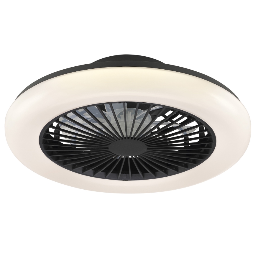 Brilliant - LED стельовий світильник з регулюванням яскравості та вентилятором MONTERO LED/20W/230V 2700-6500K діаметр 42 см чорний + пульт дистанційного керування