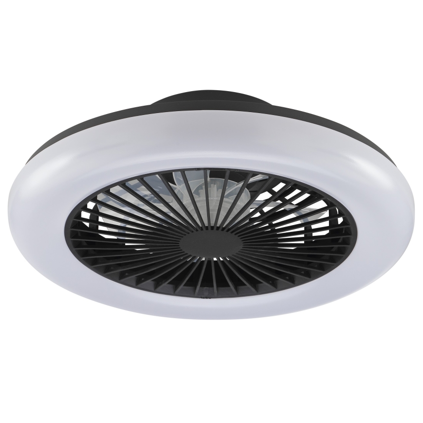 Brilliant - LED стельовий світильник з регулюванням яскравості та вентилятором MONTERO LED/20W/230V 2700-6500K діаметр 42 см чорний + пульт дистанційного керування