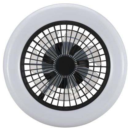 Brilliant - LED стельовий світильник з регулюванням яскравості та вентилятором MONTERO LED/20W/230V 2700-6500K діаметр 42 см чорний + пульт дистанційного керування
