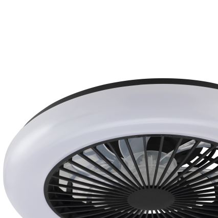 Brilliant - LED стельовий світильник з регулюванням яскравості та вентилятором MONTERO LED/20W/230V 2700-6500K діаметр 42 см чорний + пульт дистанційного керування
