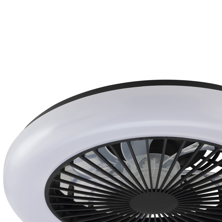 Brilliant - LED стельовий світильник з регулюванням яскравості та вентилятором MONTERO LED/20W/230V 2700-6500K діаметр 42 см чорний + пульт дистанційного керування