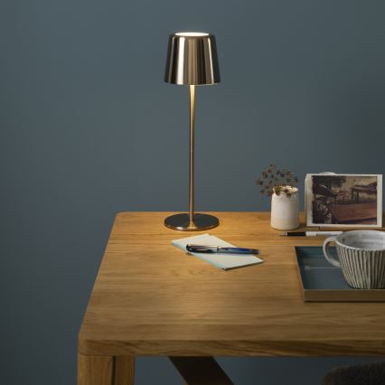 Brilliant - Світлодіодний димований сенсорний вуличний світильник XAANA LED/4W/5V 3000/4000/6500K 2600 mAh IP44 золотистий