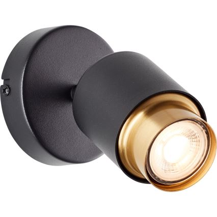 Brilliant - LED настенный точечный светильник COVELO 1xGU10/5W/230V черный/золотой