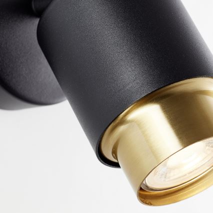 Brilliant - LED настенный точечный светильник COVELO 1xGU10/5W/230V черный/золотой