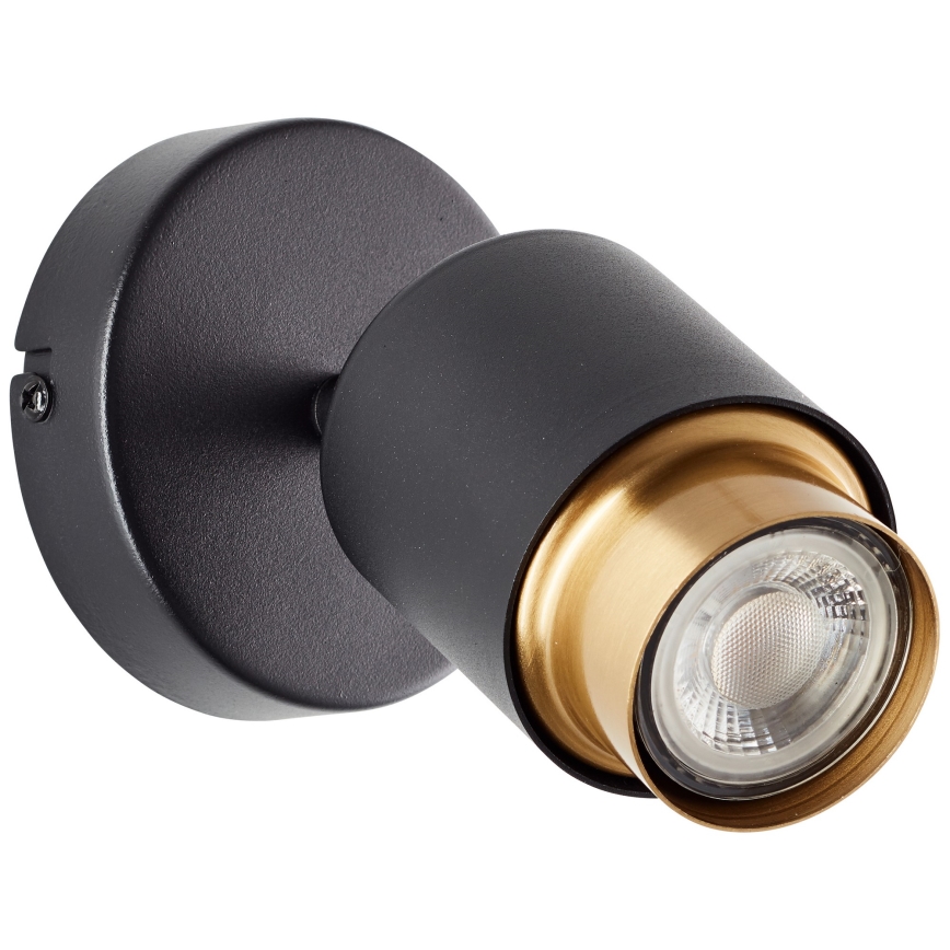 Brilliant - LED настінний точковий світильник COVELO 1xGU10/5W/230V чорний/золотий