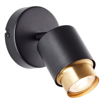 Brilliant - LED настінний точковий світильник COVELO 1xGU10/5W/230V чорний/золотий