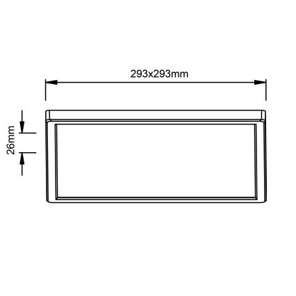 Brilliant - LED потолочный светильник MILTON LED/18W/230V 29,3x29,3 см черный