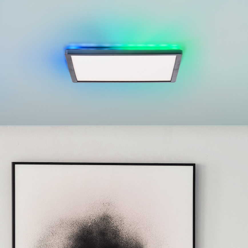 Brilliant - Стельовий RGBW-світильник з регулюванням яскравості SALTERY LED/20W/230V 3000-6500 + пульт дистанційного керування