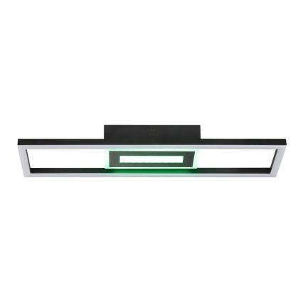 Brilliant - LED RGBW стельовий світильник BESSON із регульованою яскравістю LED/20W/230V 3000-6500K чорний + з пультом дистанційного керування