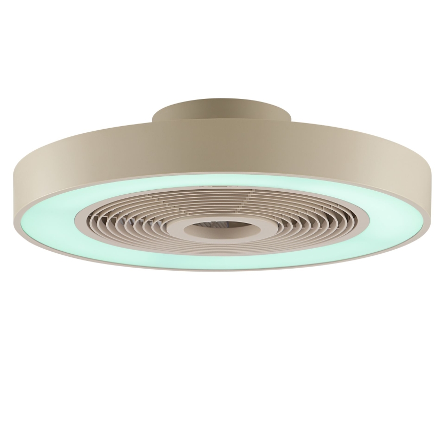 Brilliant - LED RGBW Диммируемый потолочный светильник с вентилятором CATANIA LED/37W/230V 2700-6500K диаметр 48,6 см бежевый + пульт дистанционного управления