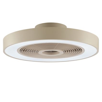 Brilliant - LED RGBW Диммируемый потолочный светильник с вентилятором CATANIA LED/37W/230V 2700-6500K диаметр 48,6 см бежевый + пульт дистанционного управления