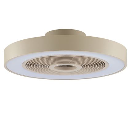 Brilliant - LED RGBW Диммируемый потолочный светильник с вентилятором CATANIA LED/37W/230V 2700-6500K диаметр 48,6 см бежевый + пульт дистанционного управления