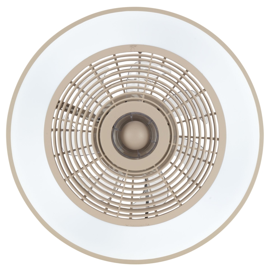 Brilliant - LED RGBW Диммируемый потолочный светильник с вентилятором CATANIA LED/37W/230V 2700-6500K диаметр 48,6 см бежевый + пульт дистанционного управления