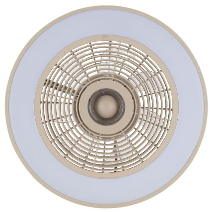Brilliant - LED RGBW Диммируемый потолочный светильник с вентилятором CATANIA LED/37W/230V 2700-6500K диаметр 48,6 см бежевый + пульт дистанционного управления