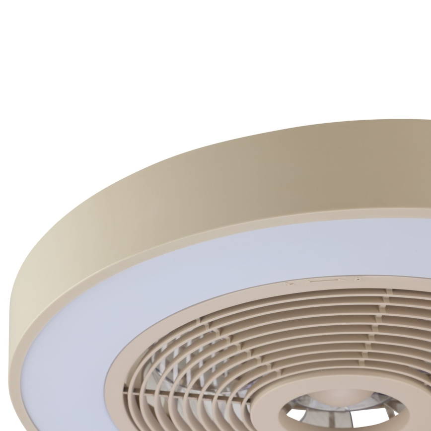 Brilliant - LED RGBW Диммируемый потолочный светильник с вентилятором CATANIA LED/37W/230V 2700-6500K диаметр 48,6 см бежевый + пульт дистанционного управления