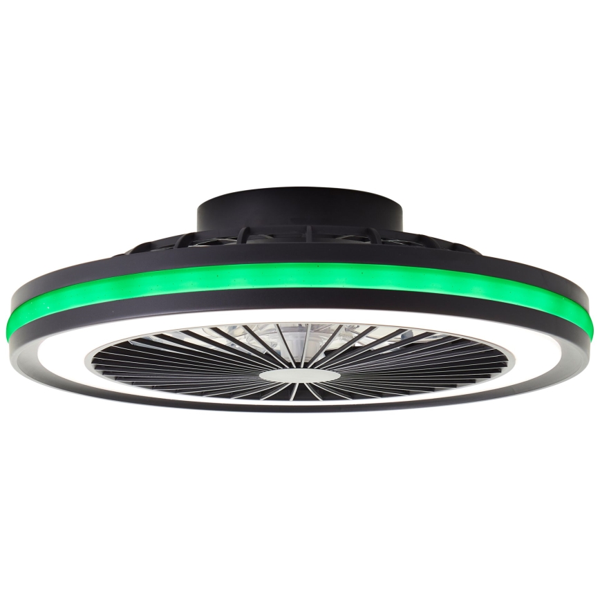 Brilliant - LED RGBW диммируемый потолочный светильник с вентилятором PALMERO LED/40W/230V 2700-6500K диаметр 46,6 cm бежевый + пульт дистанционного управления