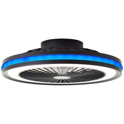 Brilliant - LED RGBW диммируемый потолочный светильник с вентилятором PALMERO LED/40W/230V 2700-6500K диаметр 46,6 cm бежевый + пульт дистанционного управления