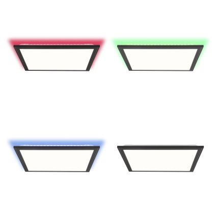 Brilliant - Стельовий RGBW-світильник з регулюванням яскравості ALLIE LED/24W/230V 2700-6500K чорний + пульт дистанційного керування