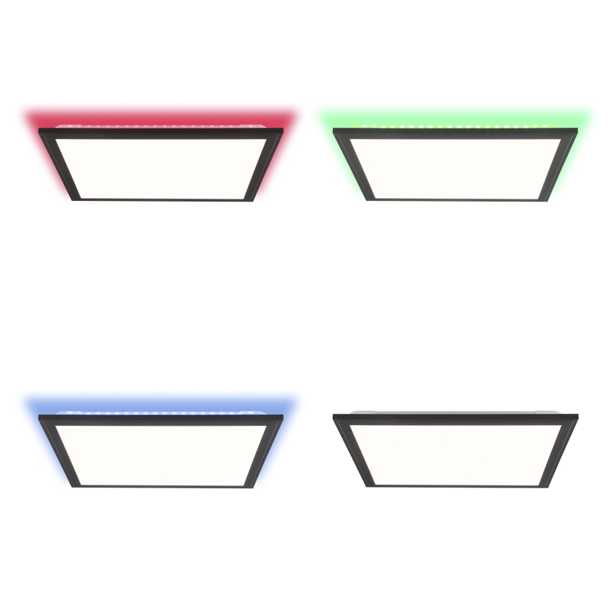 Brilliant - Стельовий RGBW-світильник з регулюванням яскравості ALLIE LED/24W/230V 2700-6500K чорний + пульт дистанційного керування