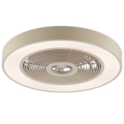 Brilliant - LED RGBW димований стельовий світильник з вентилятором CATANIA LED/37W/230V 2700-6500K діаметром 48,6 cm бежевий + пульт дистанційного керування