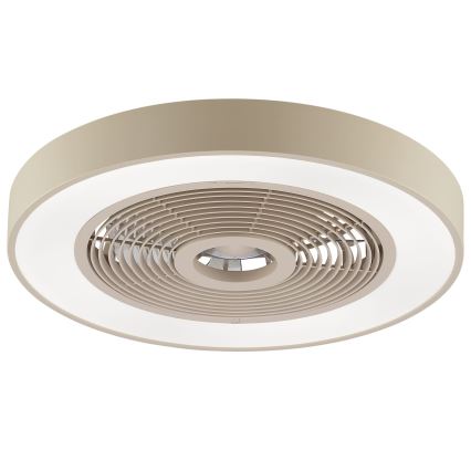 Brilliant - LED RGBW димований стельовий світильник з вентилятором CATANIA LED/37W/230V 2700-6500K діаметром 48,6 cm бежевий + пульт дистанційного керування